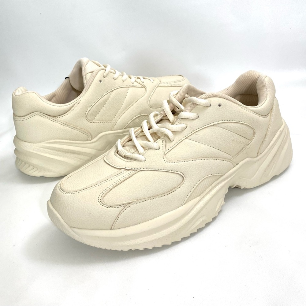 Zara Men’s Off White Low Top Sneakers Trainers 10 / 43